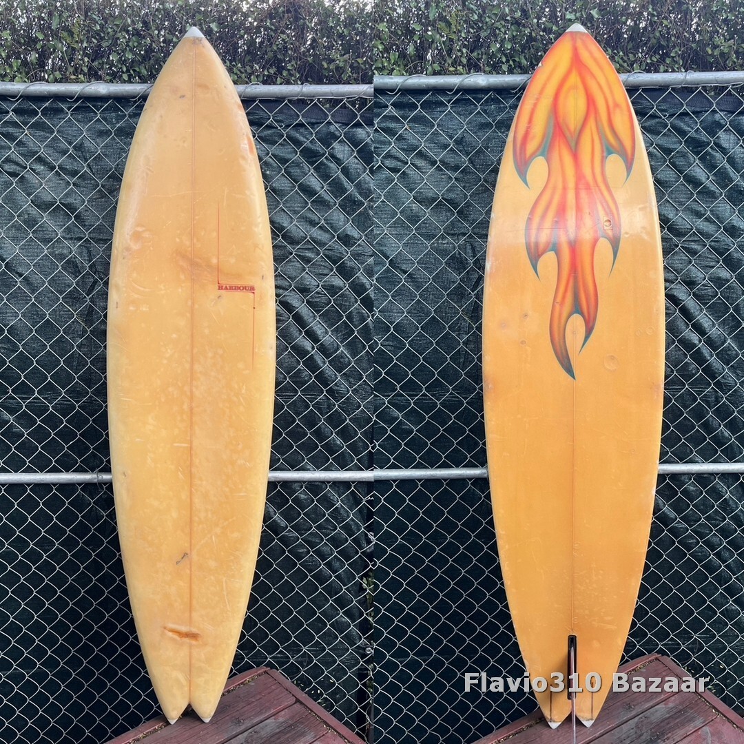 HARBOUR SURFBOARDS 純正付属10\"yellowシングルフィン HARBOUR SURFBOARDS 純正付属10