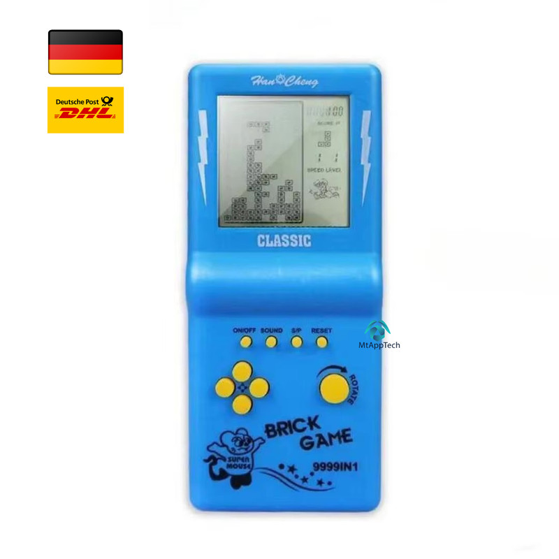 Tetris Handheld Telespiel | Blau | 999 Spiele FÃ¼R Jung Und Alt Game