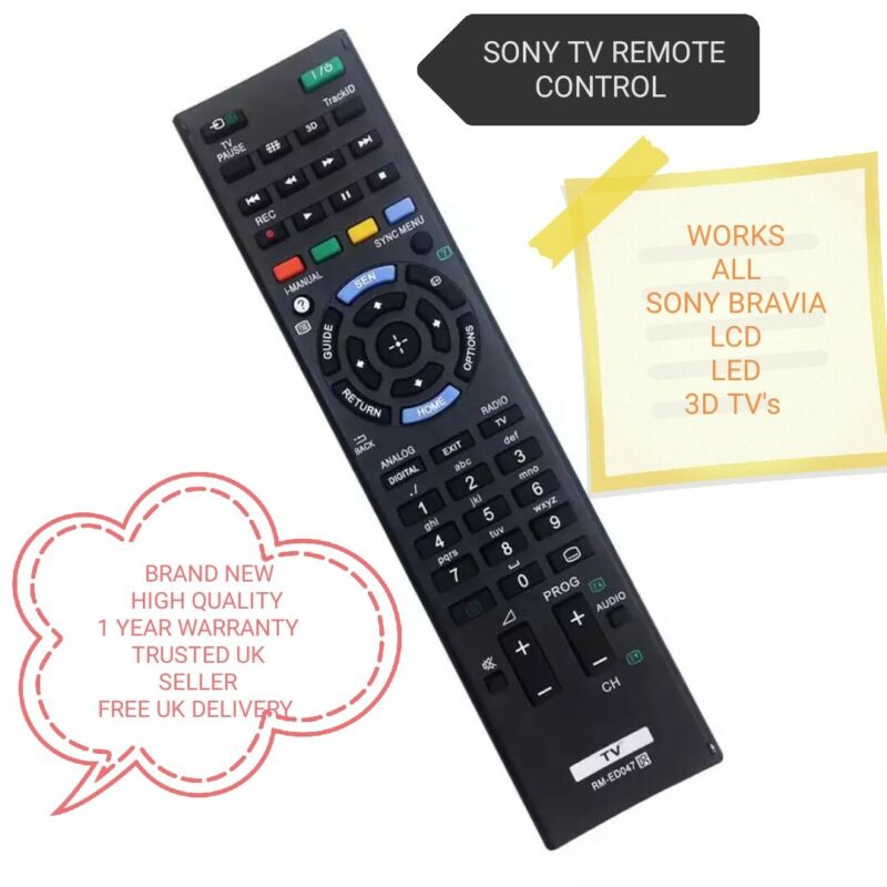 Universal Sony Tv Remote Control Works All Models Sony Bravia Lcd/Led/3d Tvs