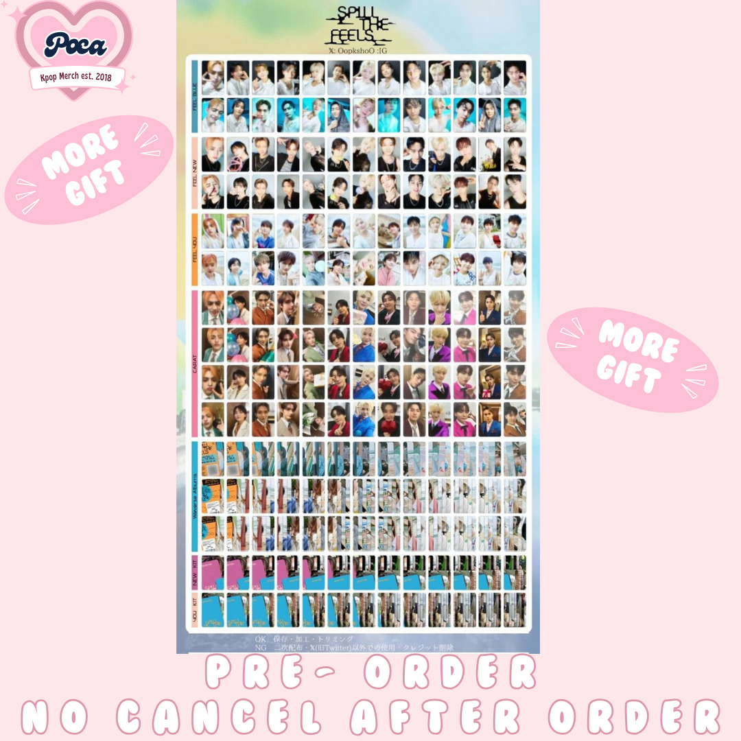 SEVENTEEN 12th mini album SPILL THE FEELS photocard all SEVENTEEN 12th mini album SPILL THE FEELS photocard all
