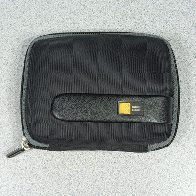 Case Logic Small Camera Hard Bag Case Pouch Black Nylon Zippered Clamshell