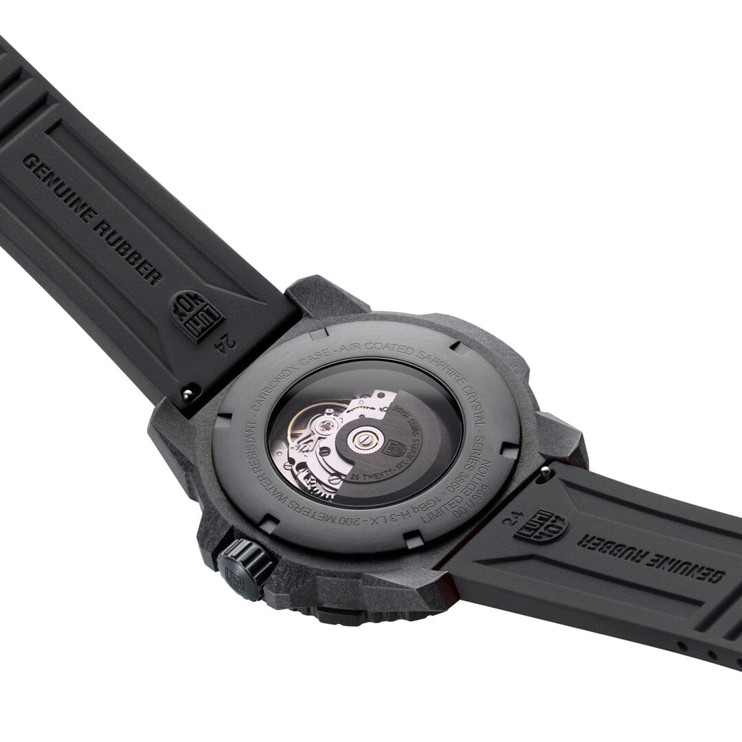 Pre-owned Luminox Xs.3865.gold Le Master Carbon Seal 45 Mm Rubber Automatic Men's Watch