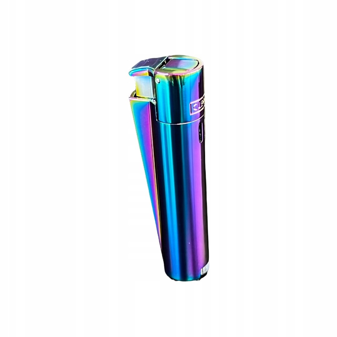 Rainbow Coloured Clipper JET LIGHTER in metal gift box