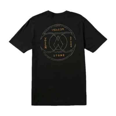 Мужская футболка с коротким рукавом Volcom Inner Stone (черная) с рисунком