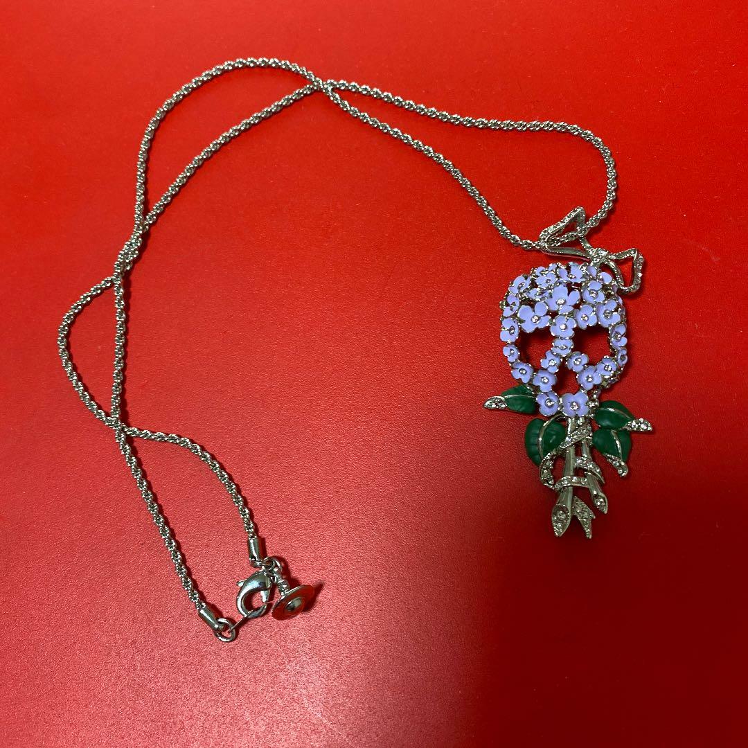 ヴィヴィアン Flowers Skull ネックレス 未使用 保証書付 ヴィヴィアン Flowers Skull ネックレス 未使用 保証書付