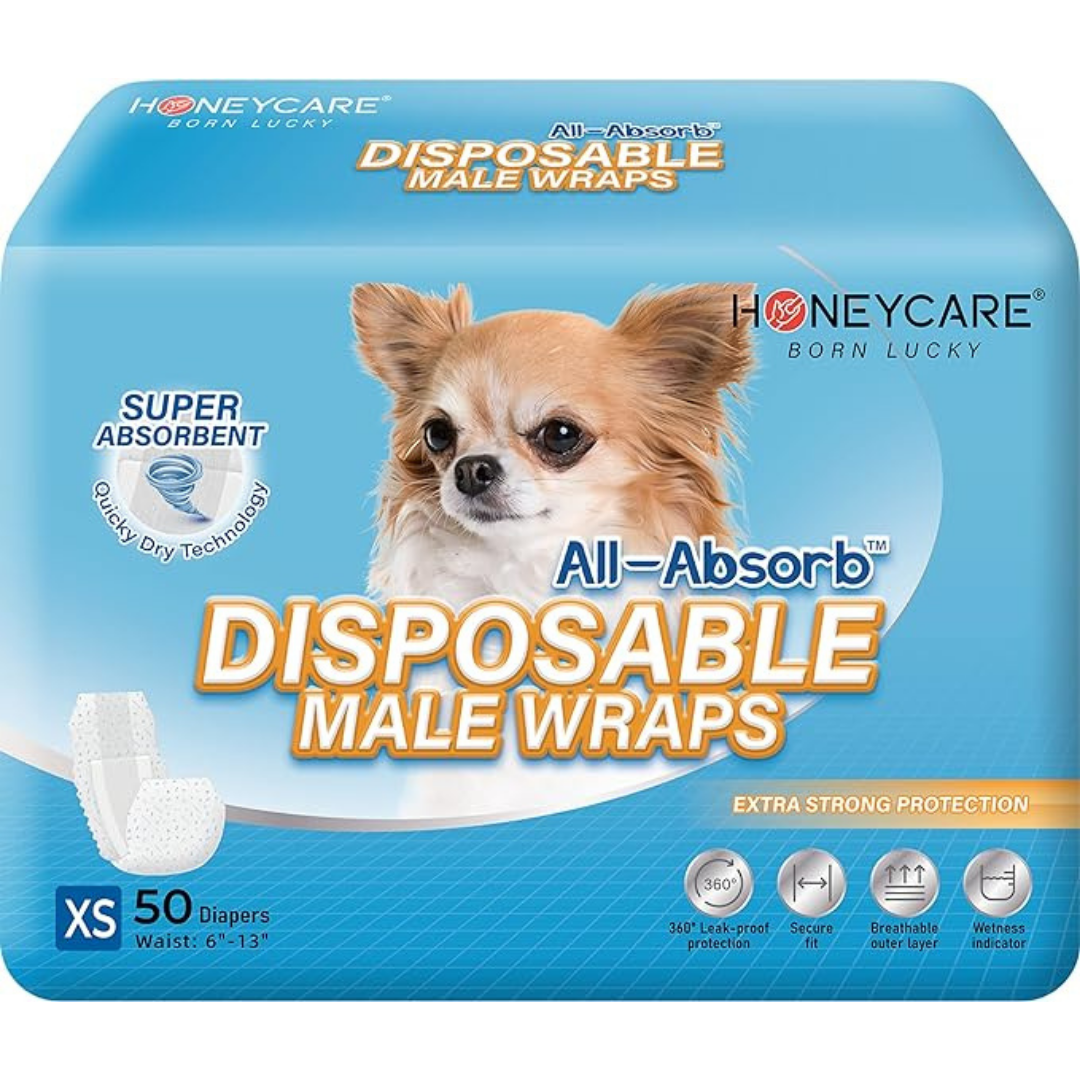 50 Pack Waist Disposable Dog Diapers Male Wraps Belly Bands Pet Soft All Sizes