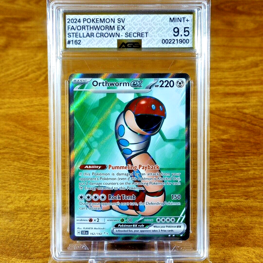 Pokemon SV Stellar Crown Secret Orthworm EX 162/142 AGS