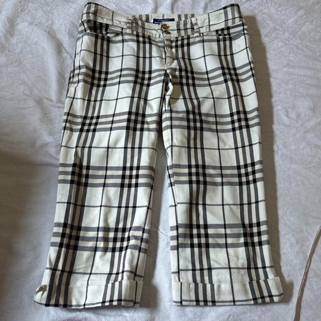 パンツ BURBERRY CAPRI TROUSERS IN COTTON Cotton Capri Trousers in Quartz - Women | Burberry® Official