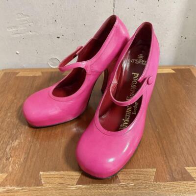 Vivienne Westwood Pink Leather Mary Jane Pumps 6.0 US