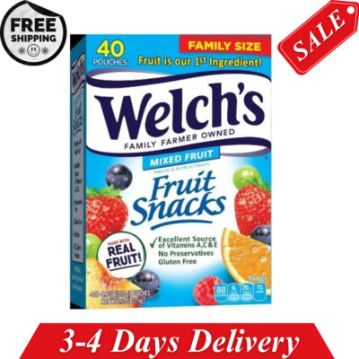 Welch's, Made With Real Fruit Fruit Snacks, Mixed Fruit, 0.8 oz, 40 Count