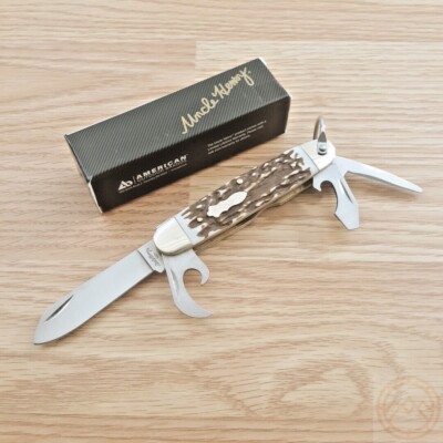 Schrade Scout Next Pocket Knife 7Cr17MoV Steel Blades Next Gen Staglon Handle