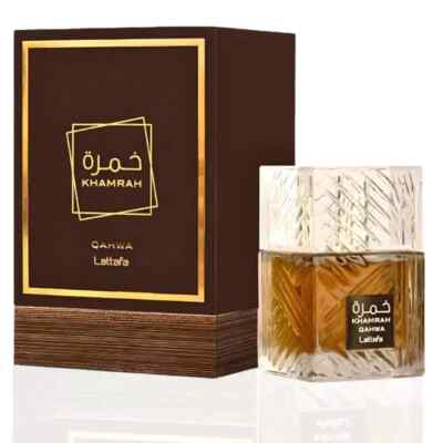 Lattafa Khamrah Qahwa Eau de Parfum Spray Unisex 3.4 Oz | Brand New in Box