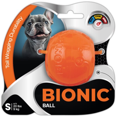 Bionic Dog Toys Ball Orange Toy for Heavy Chewers Small Medium Large
