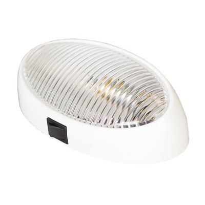 Arcon ARC-51252 Porch Light with Clear Lens & White Switch Base