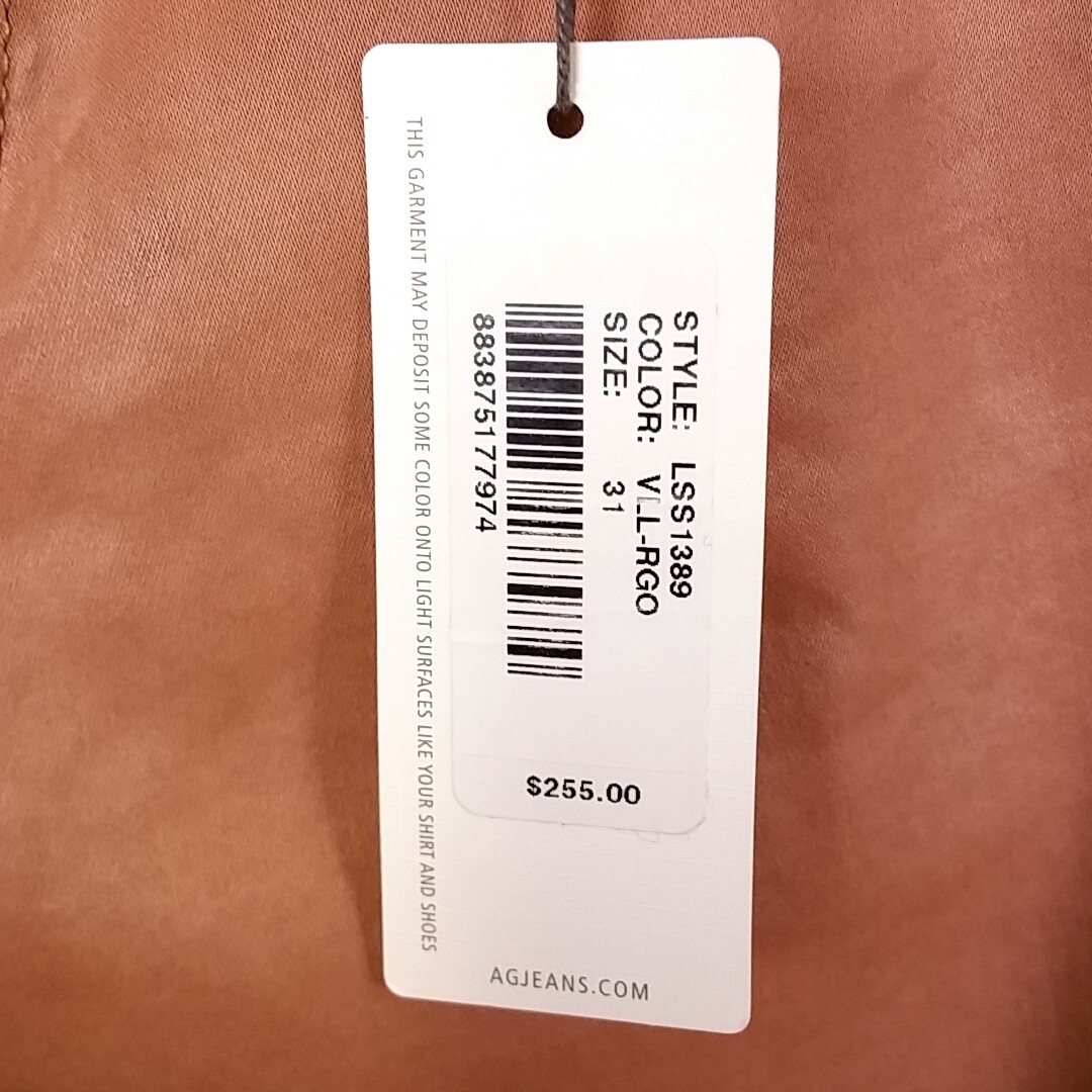 NWT Adriano Goldschmied 31 Vintage Leathette Rose Legging Super Skinny Ankle