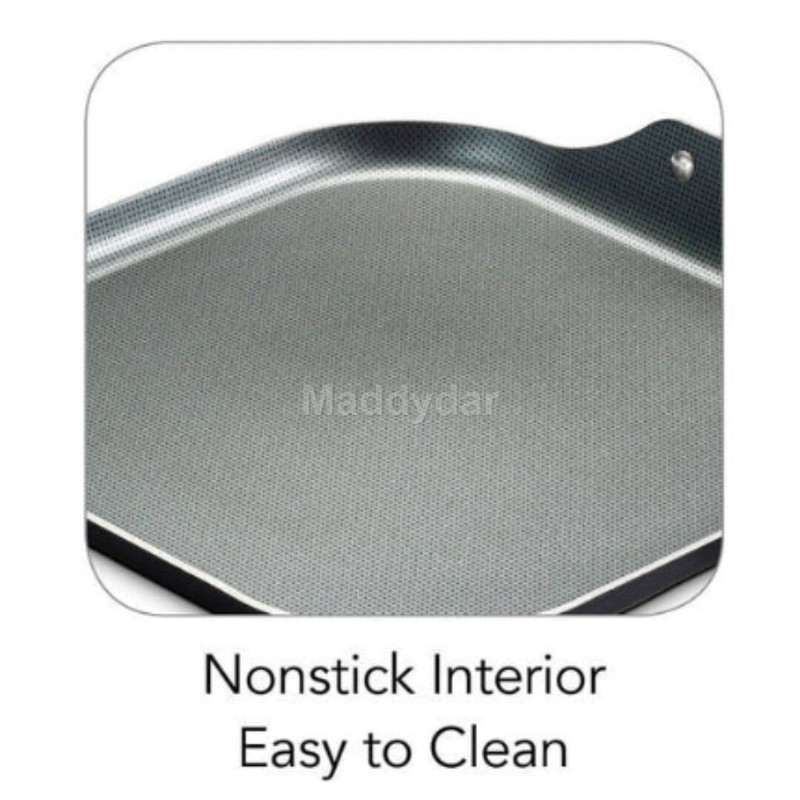 Square 11" Griddle Pan Non-Stick Steel Kitchen Pancake Cooking Frying BBQ Grill