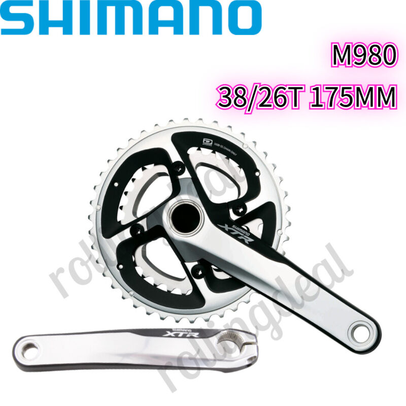 Shimano XTR 10 speed M980 38/26T 175mm Crankset OEM New Shimano XTR 10 speed M980 38/26T 175mm Crankset OEM New
