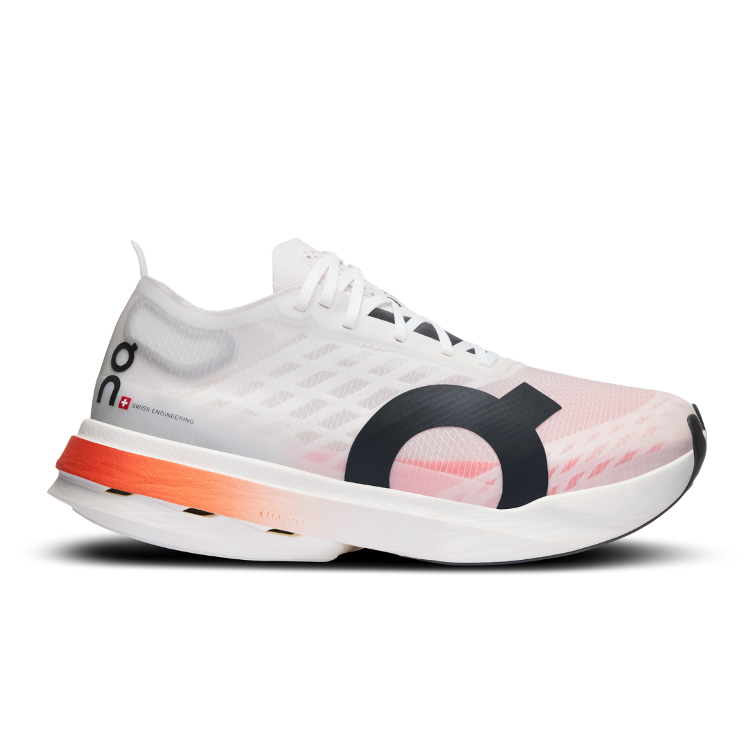 Pre-owned On Mens  Running Brand White/flame Cloud Cloudboom Strike Oc Shoes 2024