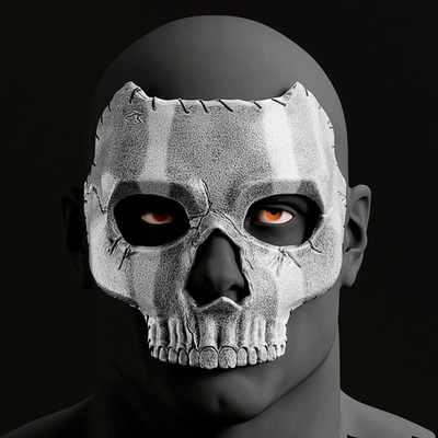 MW2 Ghost Mask — 3D Printed RAW DIY Cosplay Mask Kit + Cosplay Prop + Mask Kit