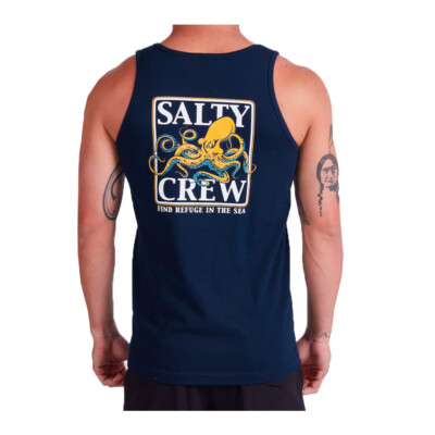 

Майка Salty Crew Ink Slinger (темно-синяя) Футболка без рукавов с рисунком, Navy
