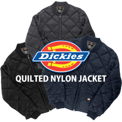 Мужская стеганая нейлоновая куртка Dickies Diamond на молнии с флисовой подкладкой # 61242