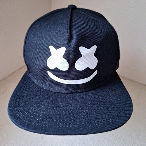 Marshmello Hat DJ Flat Bill OTTO Hip Hop Black Cap