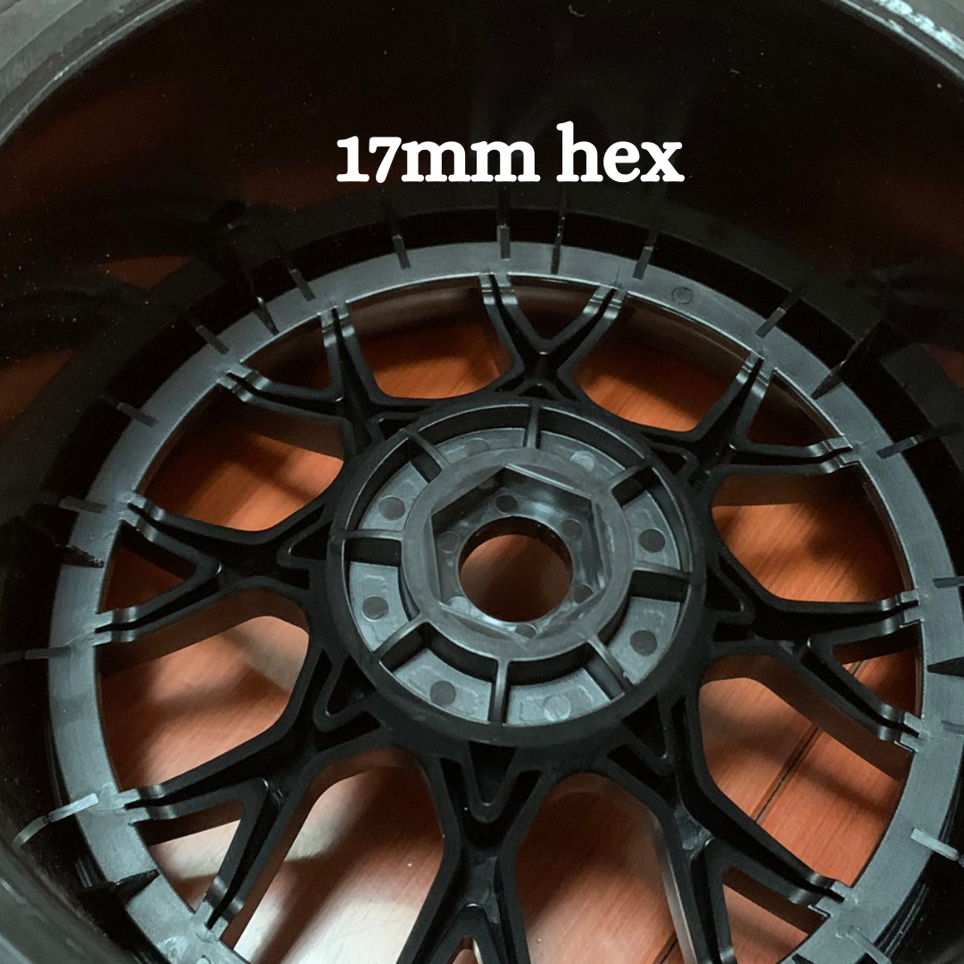 Sweep Racing SRC1002B Monster Truck Terrain Crusher Belted tire on Black 4pc