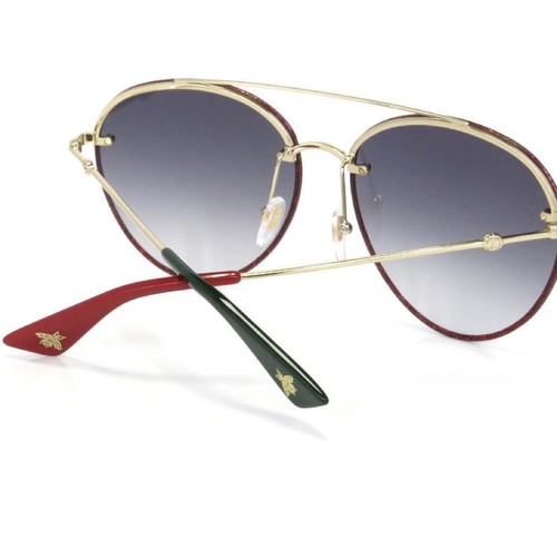 Gucci Aviator Metal Tear Drop Sunglasses GG0227S 62/16-145