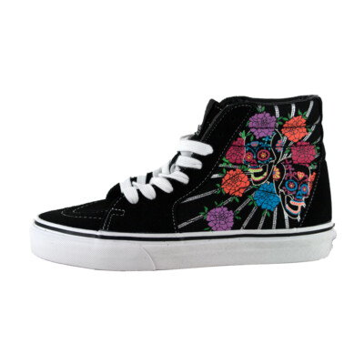 

Кроссовки Vans SK8-Hi Dia de los Muertos 2022 (черный/настоящий белый) Скейтерская обувь, Black/true white