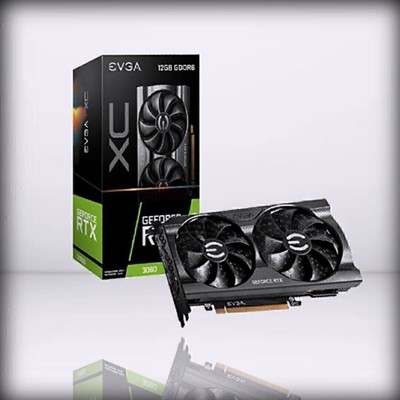 EVGA GeForce + RTX 3060 XC Gaming, 12G-P5-3657-KR, 12GB GDDR6, Dual-Fan, Metal B