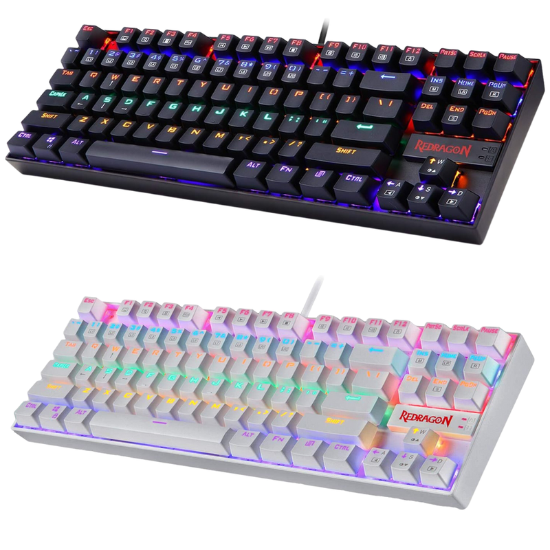 Redragon K552 Mechanical Gaming Keyboard Rainbow LED Backlit Wired Red Switchs