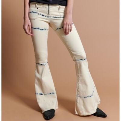 パンツ Ribbon bleach flare denim M me eme M me eme／Ribbon flared denim pants (eme10326) | All Item