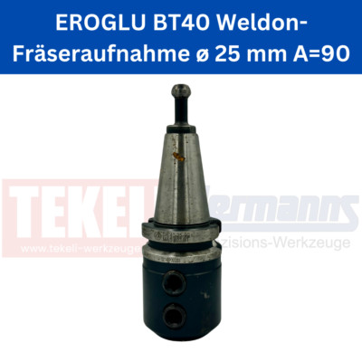 Eroglu BT40 Face Milling Chuck (Weldon) ø 25 mm A=90 mm