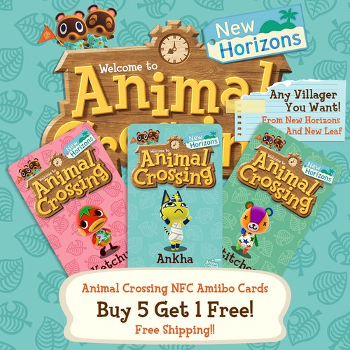ANIMAL CROSSING NFC AMIIBO CARDS + ANY VILLAGER INCLUDING NEW SANRIO VILLAGERS!!