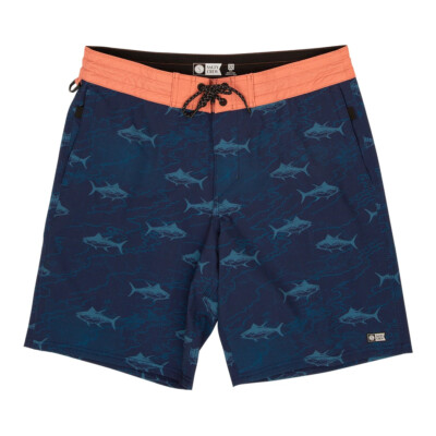 

Salty Crew Seamark Utility Boardshort (темно-синий) Мужские шорты для плавания 19 дюймов, Navy