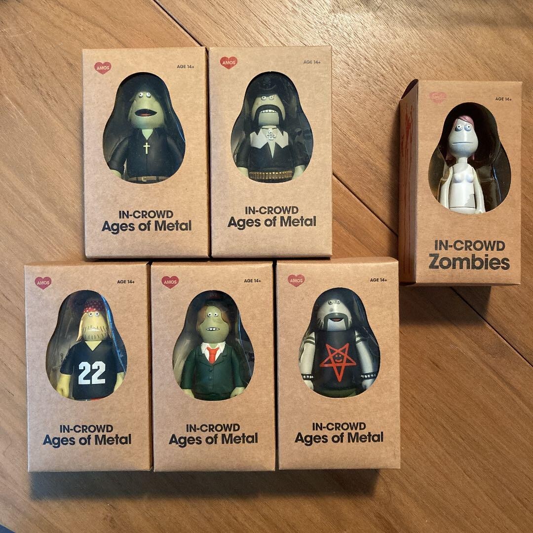 IN-CROWD Zombies ・Old Guard 5体セット　AMOS Amos Toy IN-CROWD Ages of Metal and Zombies Metal Musician