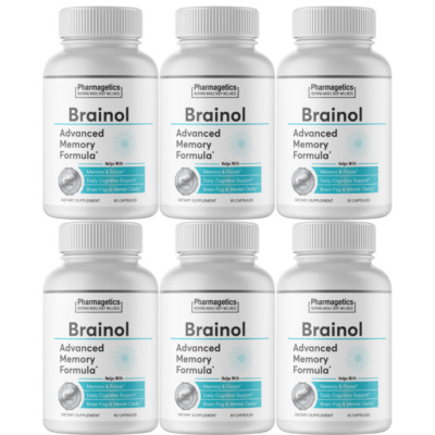 Brainol - vitamins for brain function, brain food, compare to alpha brain- 6 Pk