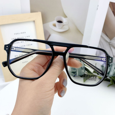 80s Retro Square Oversized Aviator Mens Reading Glasses Anti blue-light Flat top