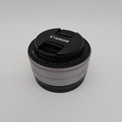 Canon EF-M 22mm f/2 STM SILVER Lens for EOS-M Mirrorless Digital Cameras EMS W/T