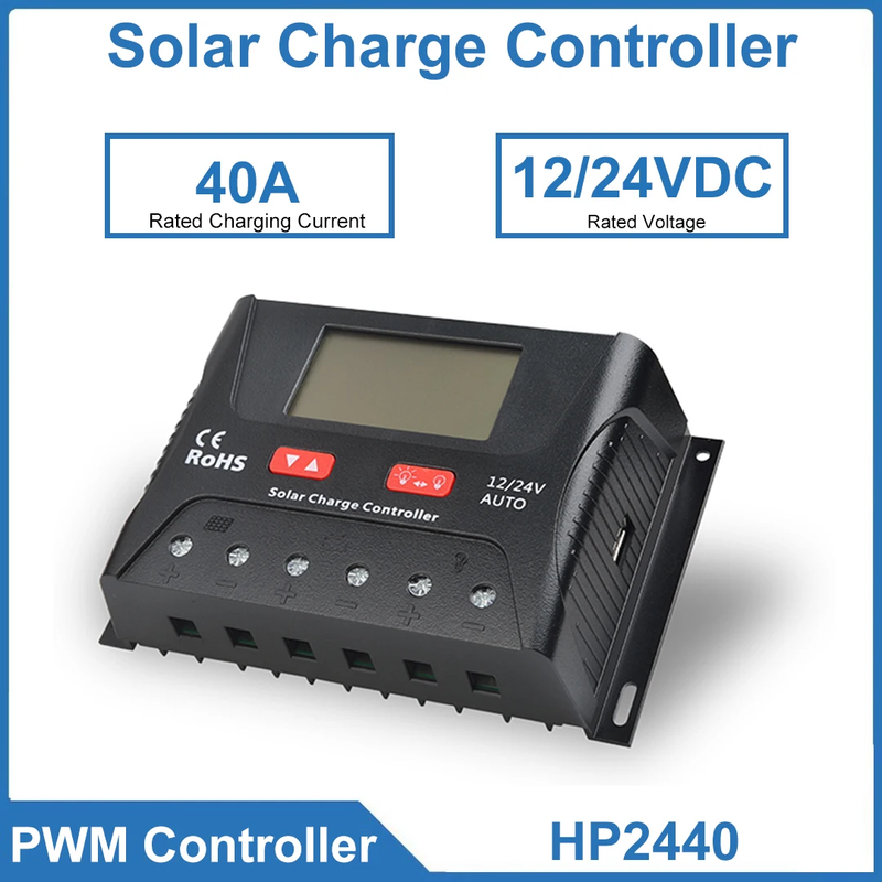 Solar Charge Controller 40A HP2440 Max.Voltage of Open Circuit 55Vdc Multiple Lo
