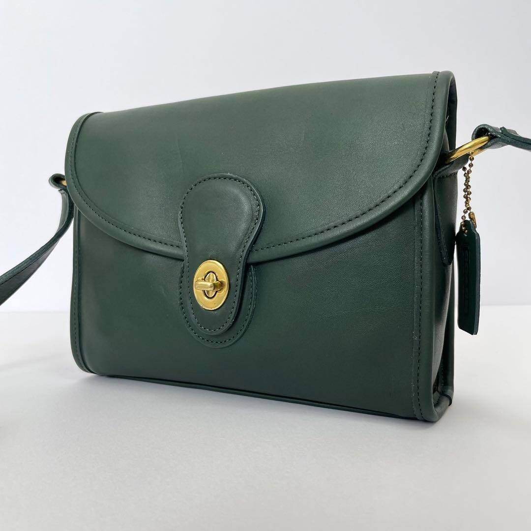 Extremely Rare Made In USA Old Coach 9908 Shoulder Bag Green