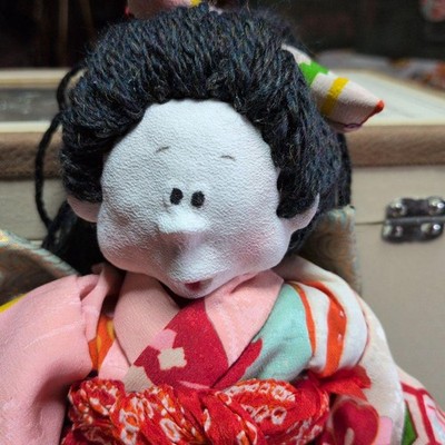 Handmade Art Doll Busukko Kimono Japanese Craft
