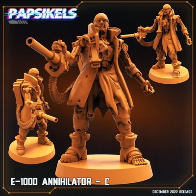 E-1000 Annihilator Cyborg Terminator 32mm Papsikels 8K 3D Print