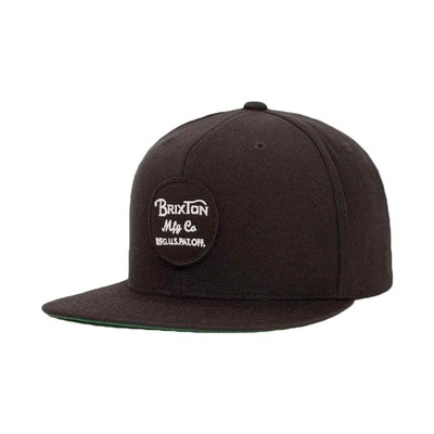 

Кепка Brixton Wheeler Snapback SU21 (черная) с 6 панелями, Черный