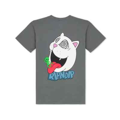 

RIPNDIP Футболка с короткими рукавами «Spiraling» (угольная) Футболка с графическим рисунком, Charcoal
