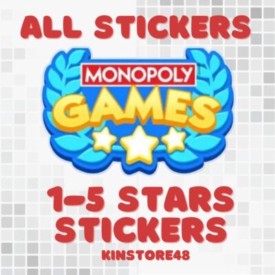 MONOPOLY GO COMPLETE ALL STAR   STICKERS | ALL SET  VERY FAST DELIVERY 