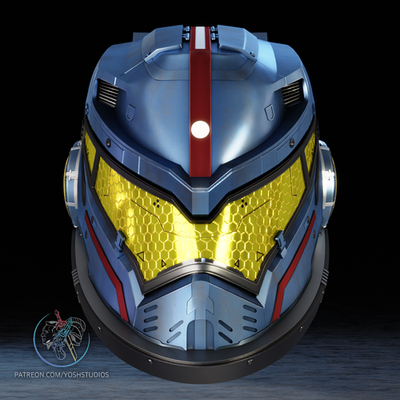 Gipsy Danger Helmet — 3D Printed RAW DIY Cosplay Helmet Kit + Prop Replica