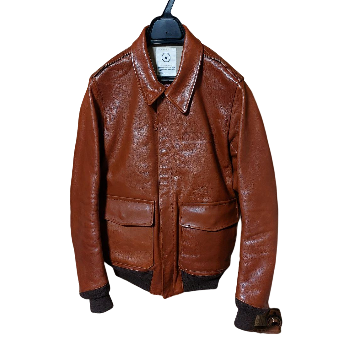 Visvim Elmendorf A-2 Leather Jacket Men's Clothing Made in Japan