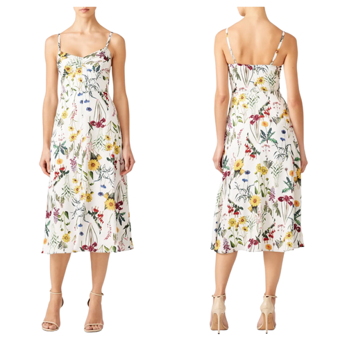 Bailey 44 Dress Fly Trap Floral Midi Sleeveless Bustier Corset 2