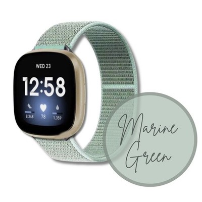 Bracelet Pour Fitbit Versa 4 Sense 2 Nylon Boucle ✅ Fermeture Scratch Sport Band